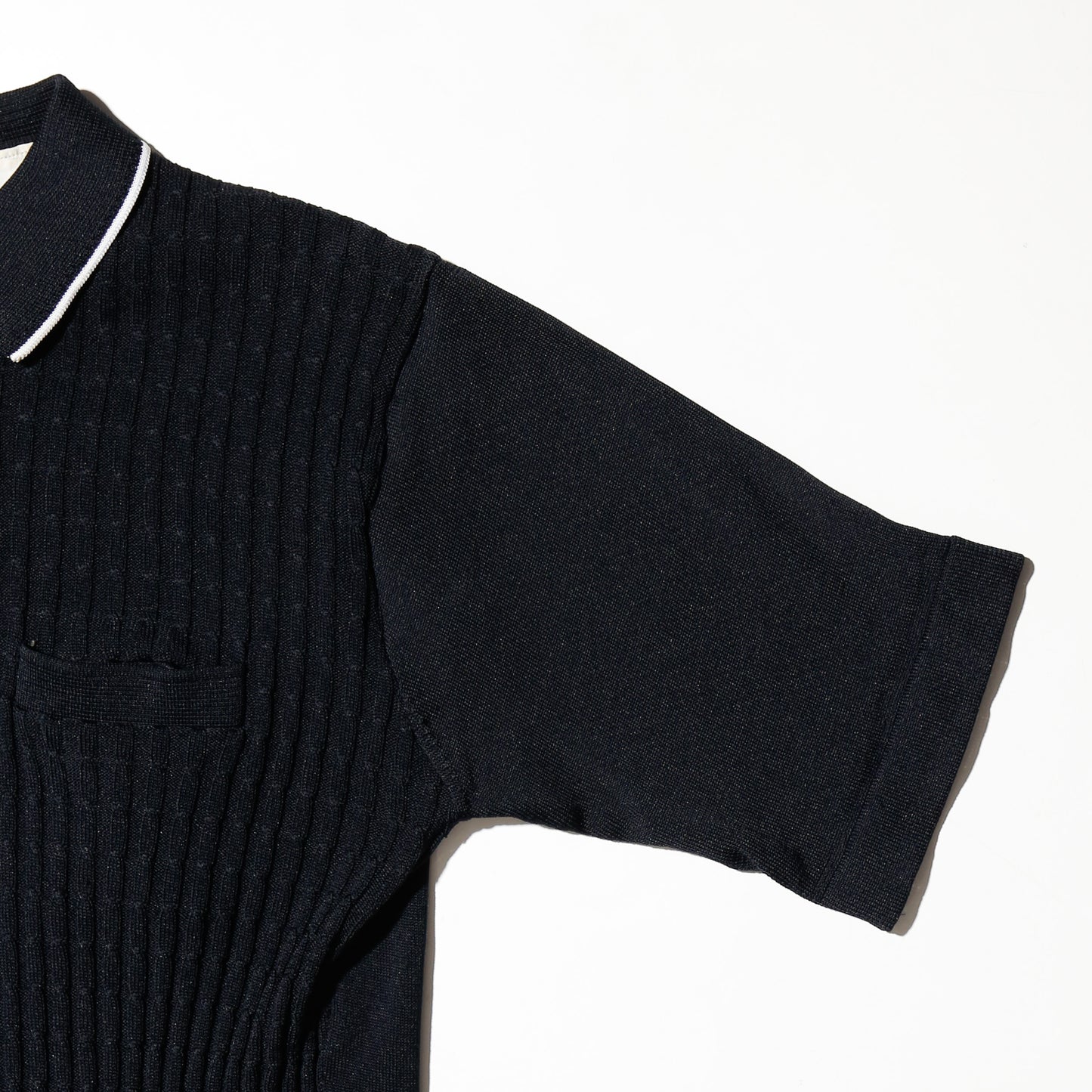 vintage half zip knit polo h/s