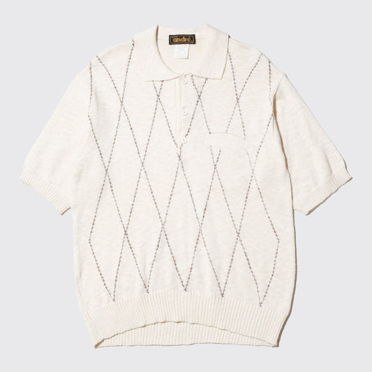 vintage euro dia knit polo h/s