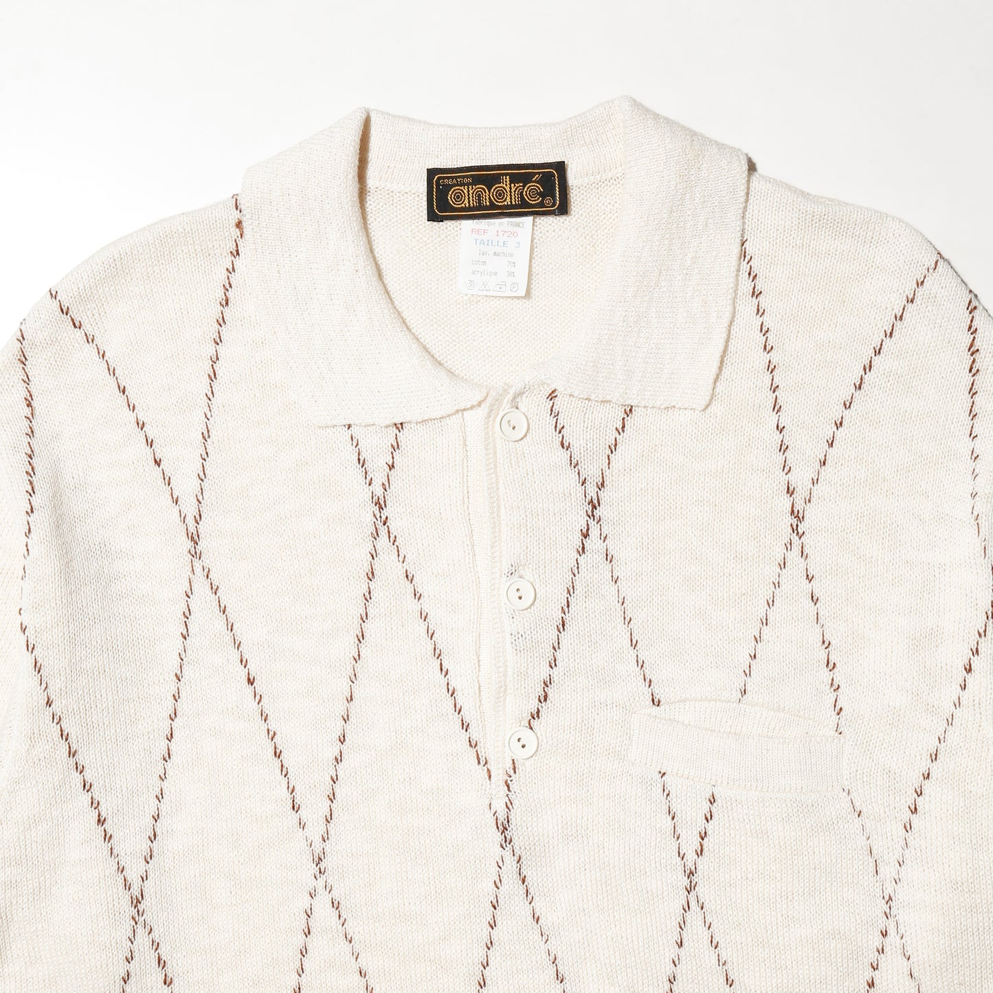 vintage euro dia knit polo h/s