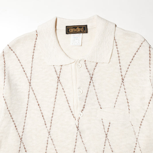 vintage euro dia knit polo h/s