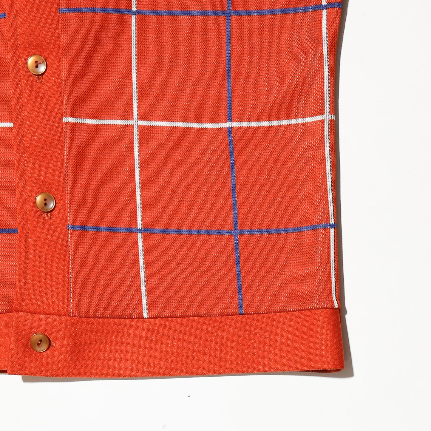 vintage 70's grid banlon h/s shirt