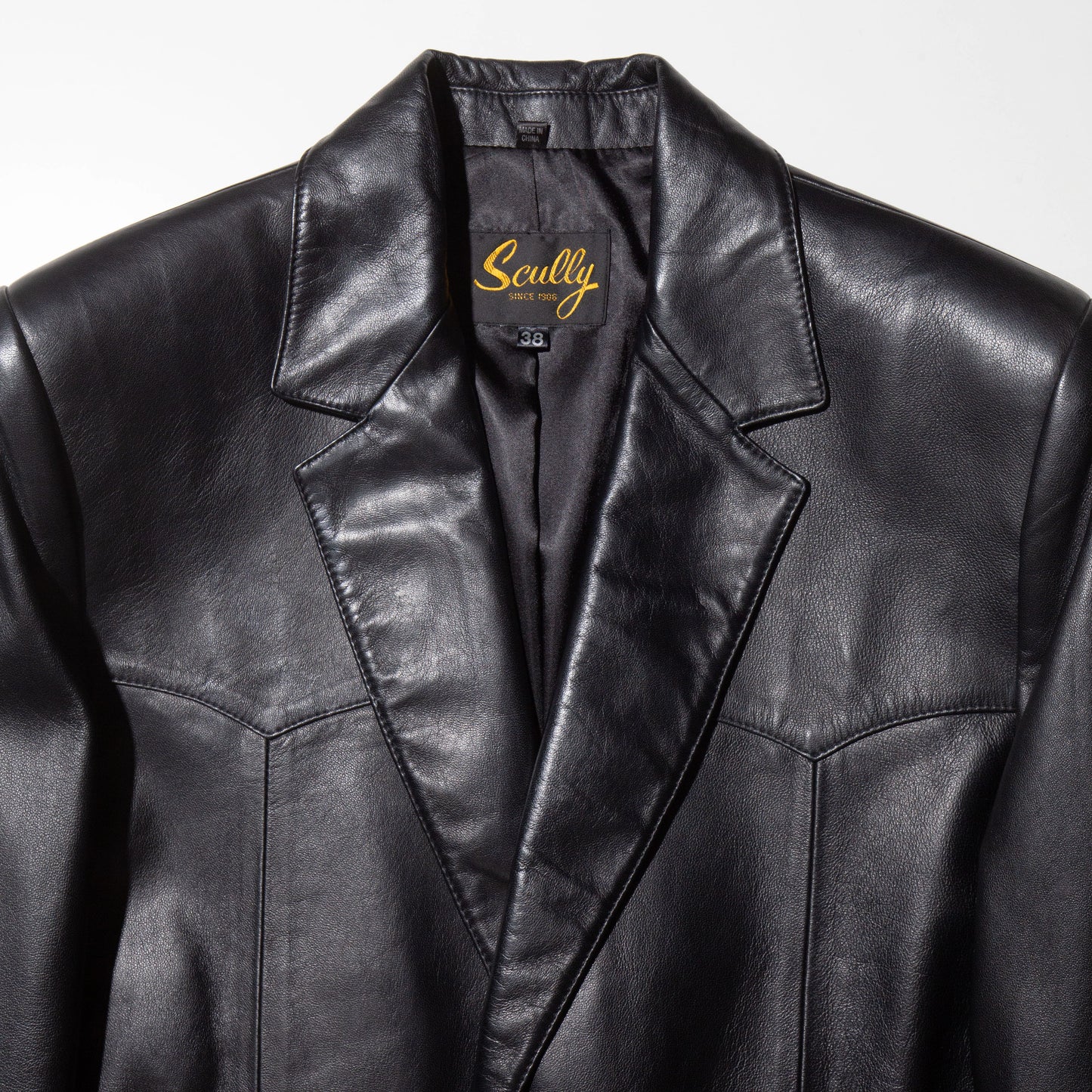 vintage western leather tailored jacket