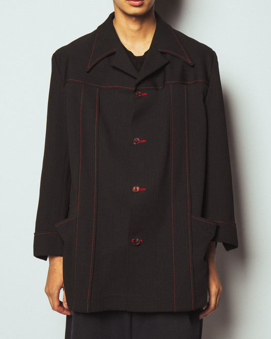 vintage open collar jacket