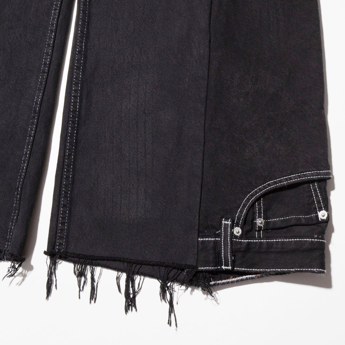 remake upside down jeans , model-black dye