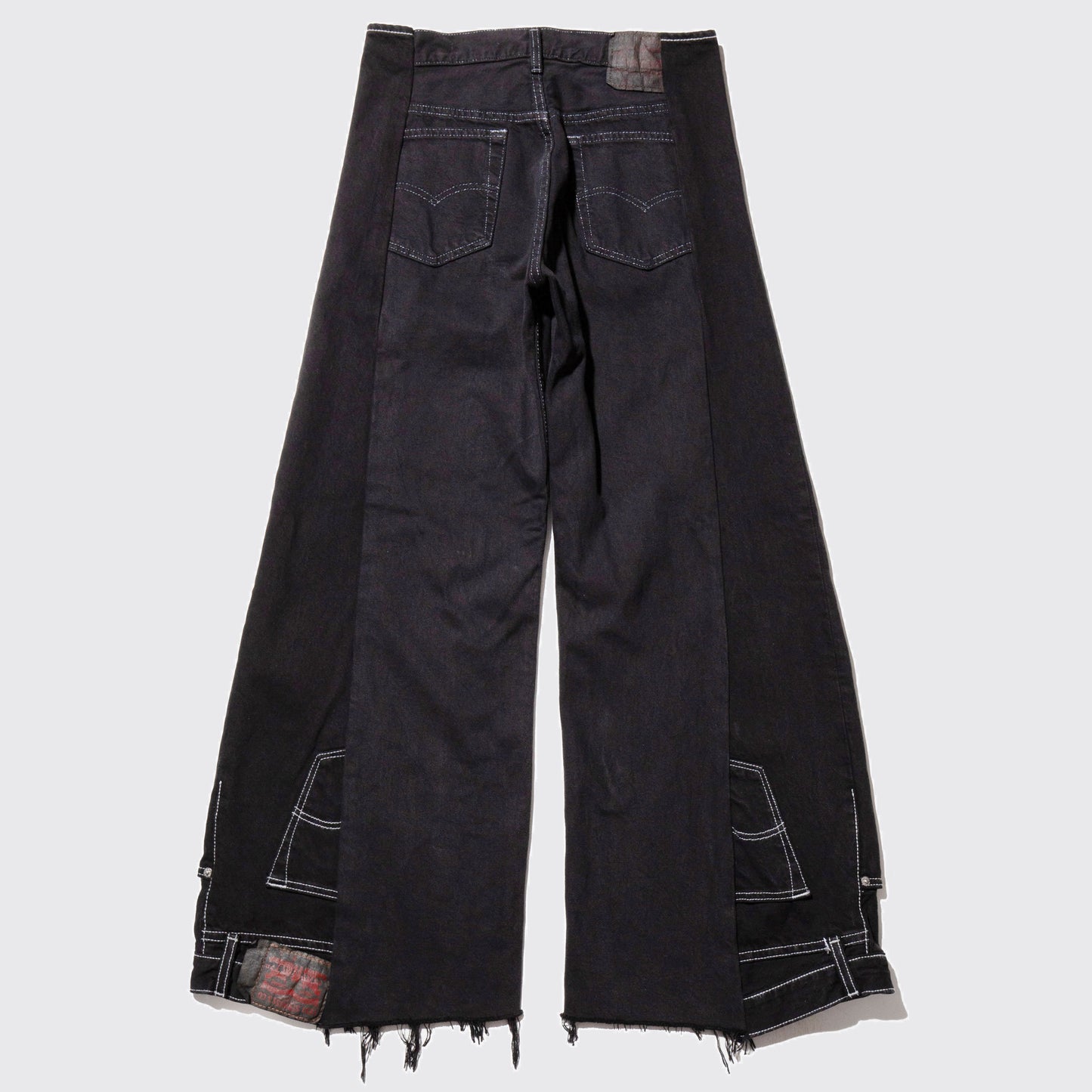 remake upside down jeans , model-black dye