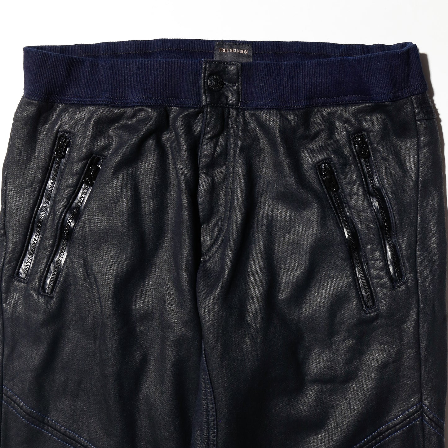 vintage 00's true religion coating motorcycle sweat pants