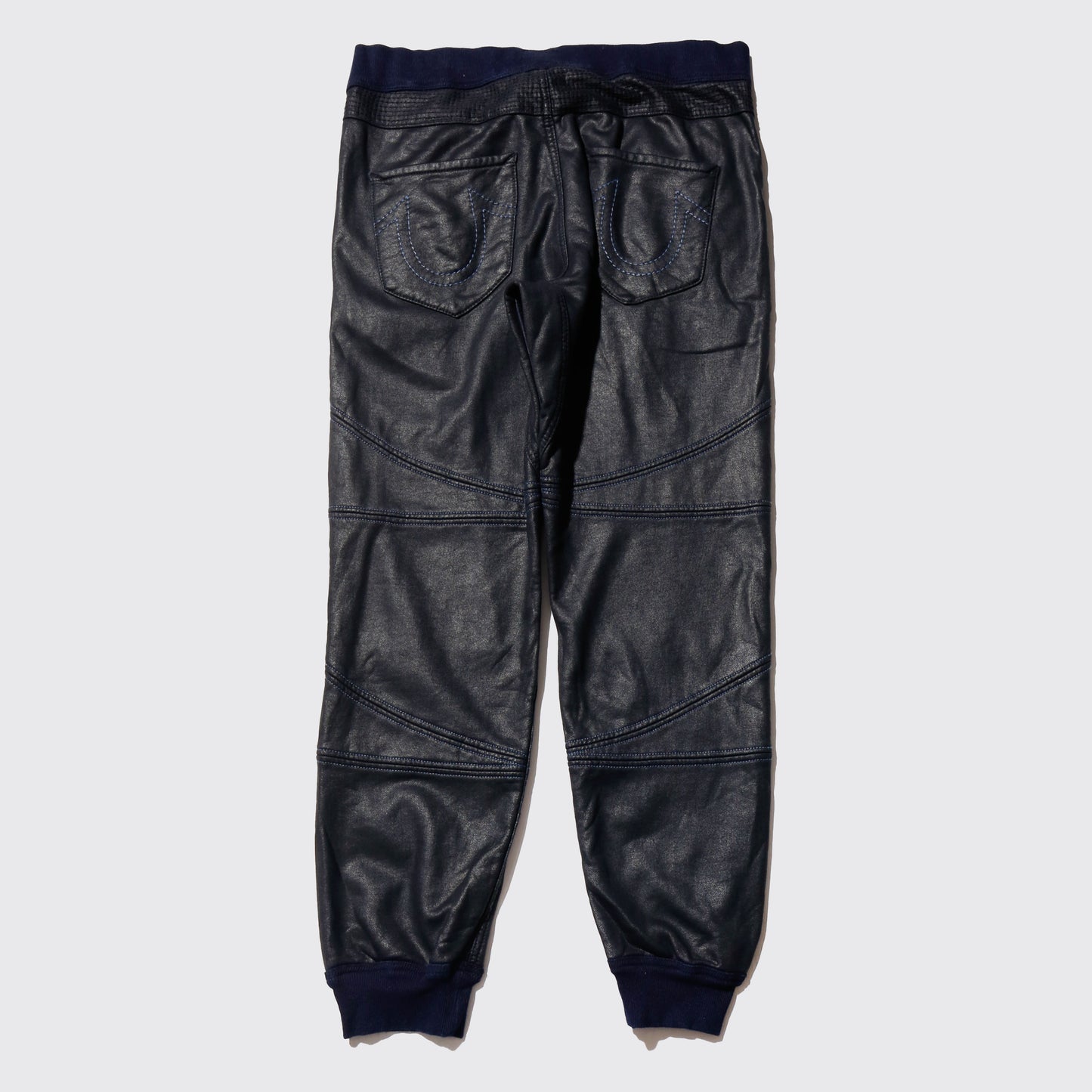 vintage 00's true religion coating motorcycle sweat pants