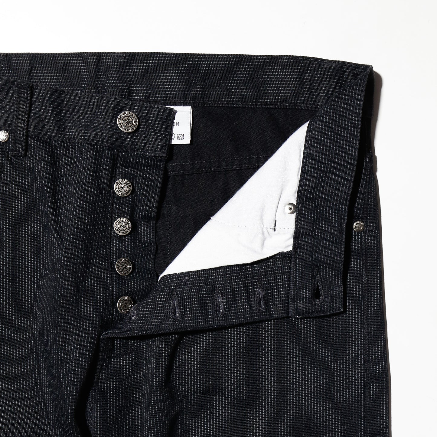 vintage stripe 5p straight trousers