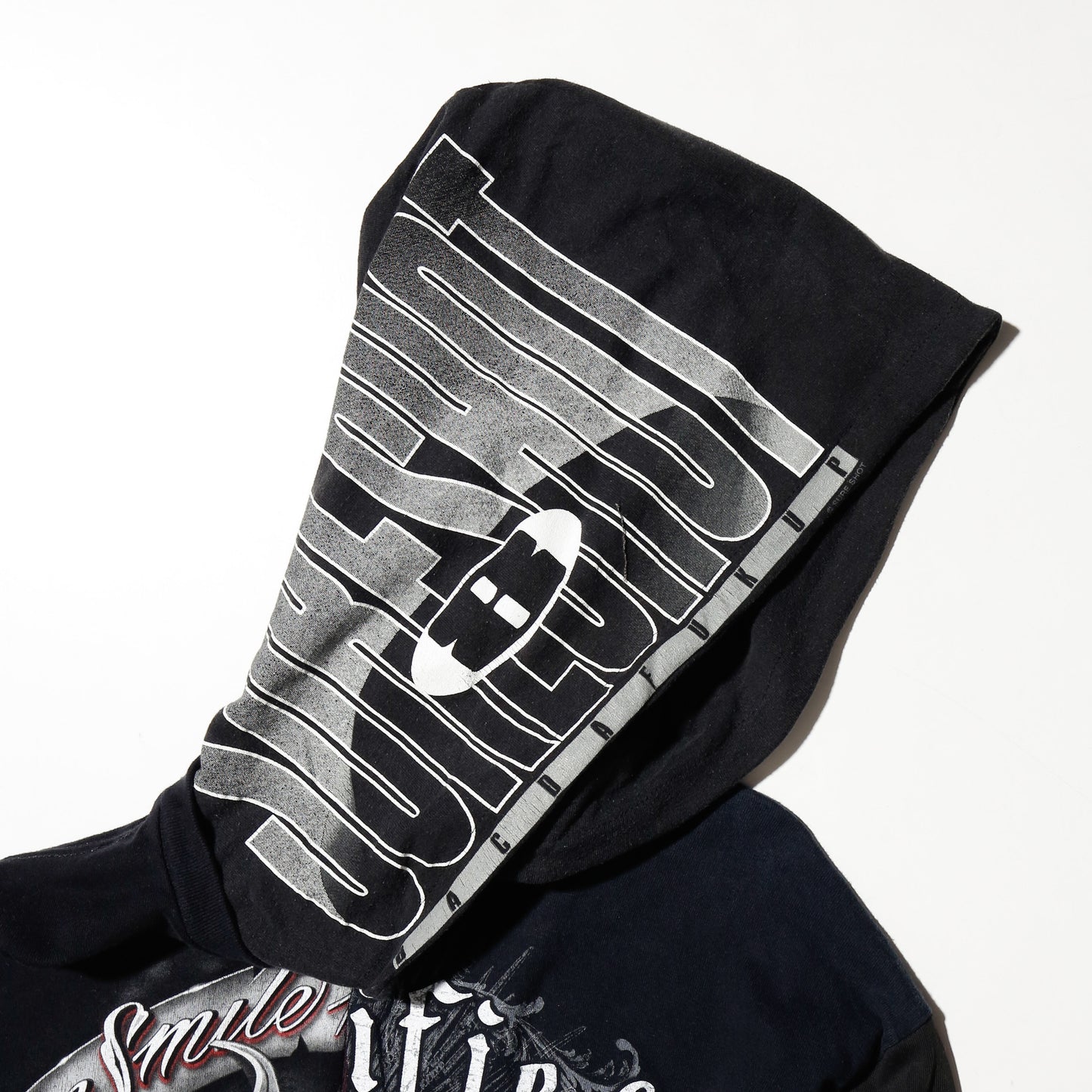 *one-off hybrid hooded cut sew, with detachable gloves