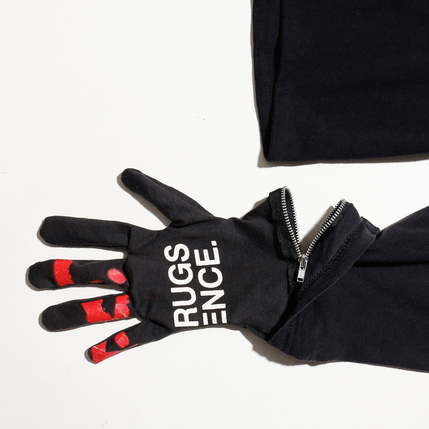 *one-off hybrid hooded cut sew, with detachable gloves
