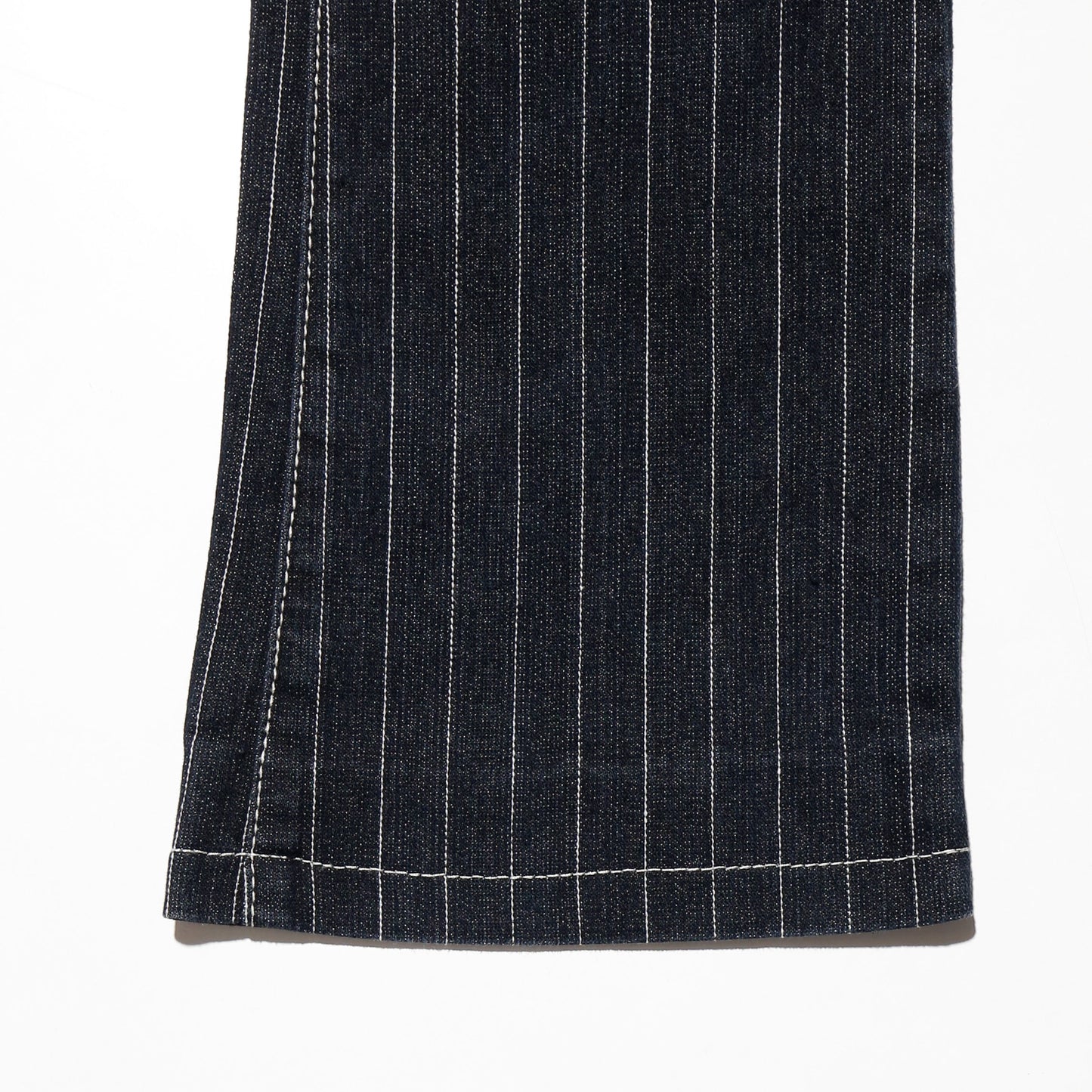 vintage low rise stripe flare jeans