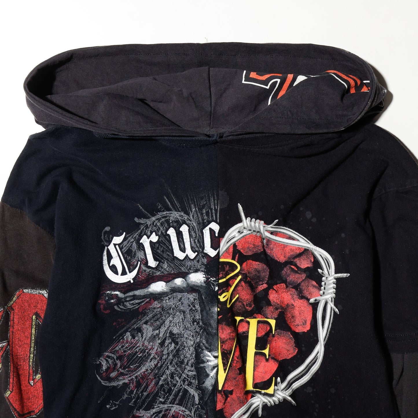 *one-off hybrid hooded cut sew, with detachable gloves