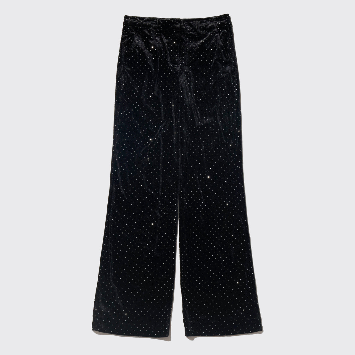 vintage shinny velour flare slacks