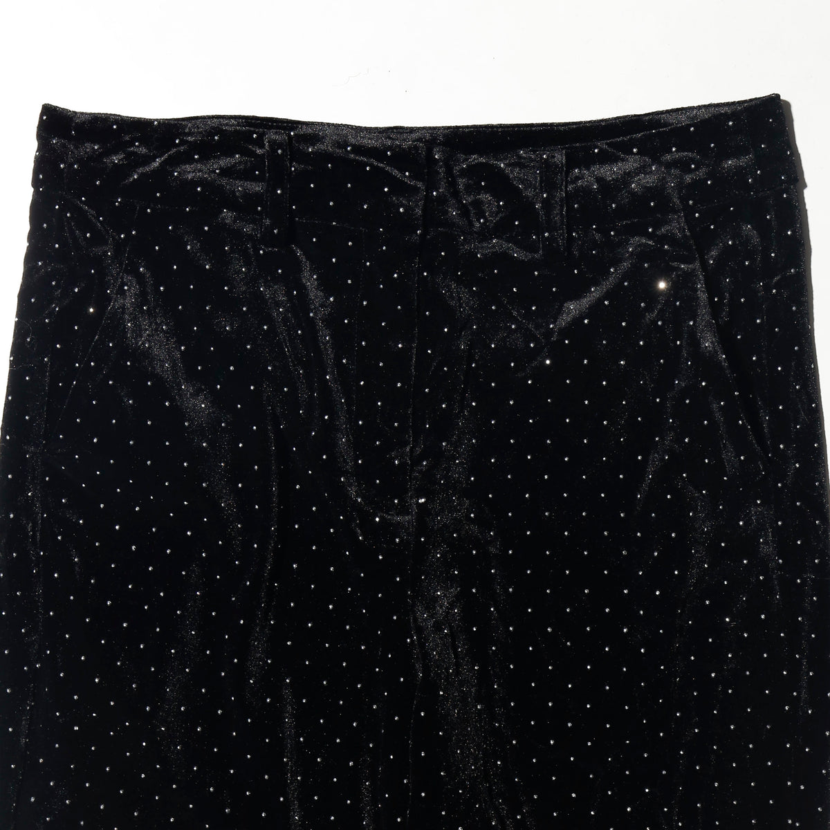 vintage shinny velour flare slacks
