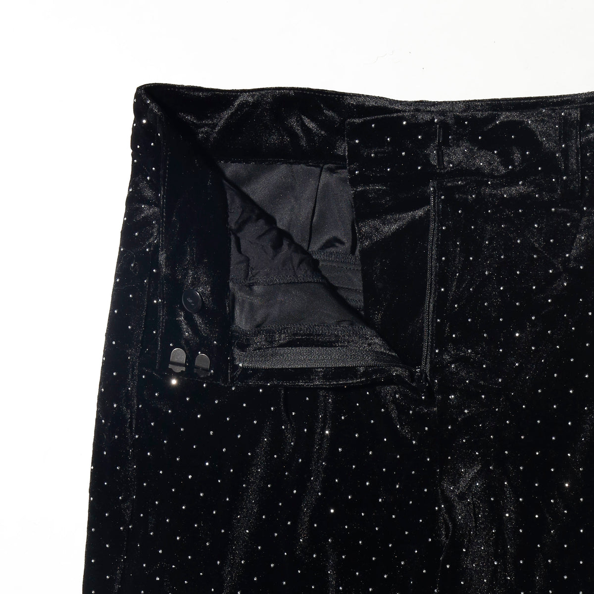 vintage shinny velour flare slacks