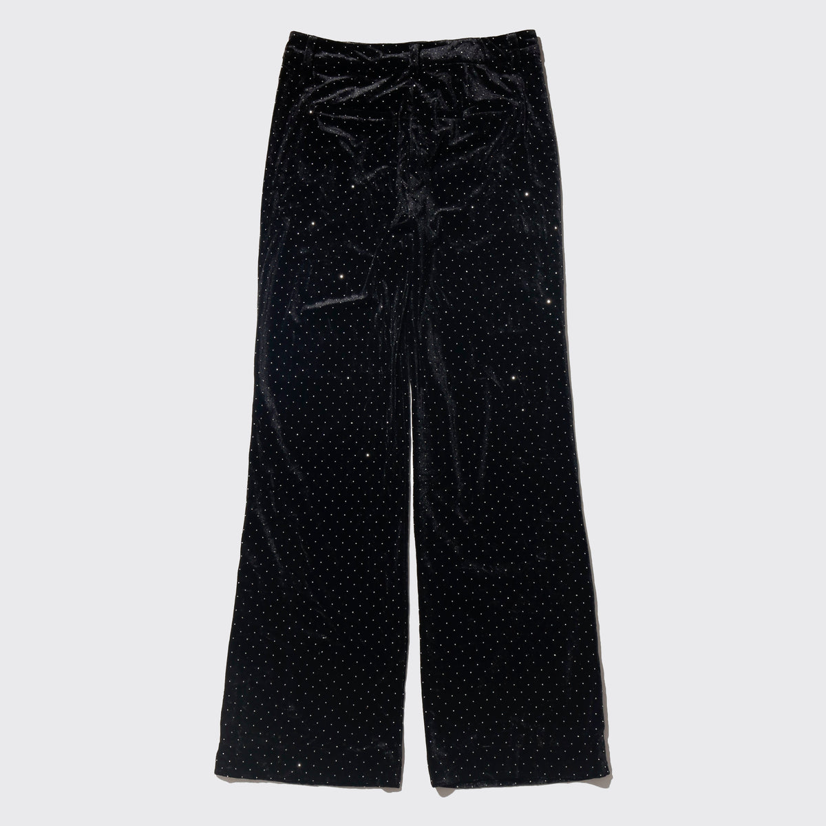 vintage shinny velour flare slacks