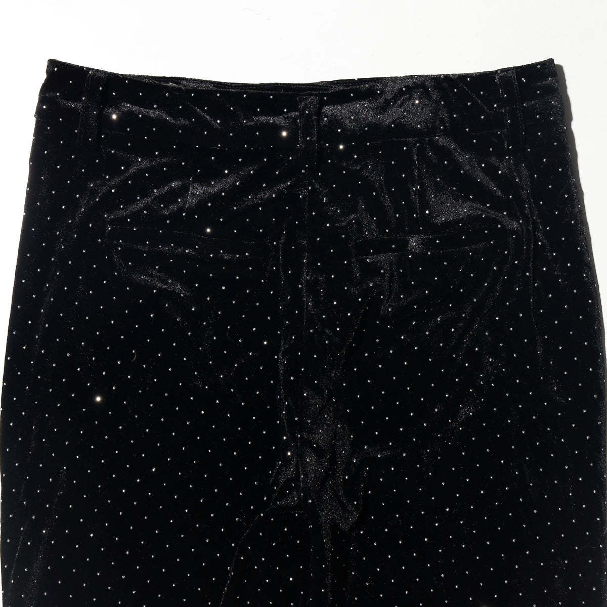 vintage shinny velour flare slacks