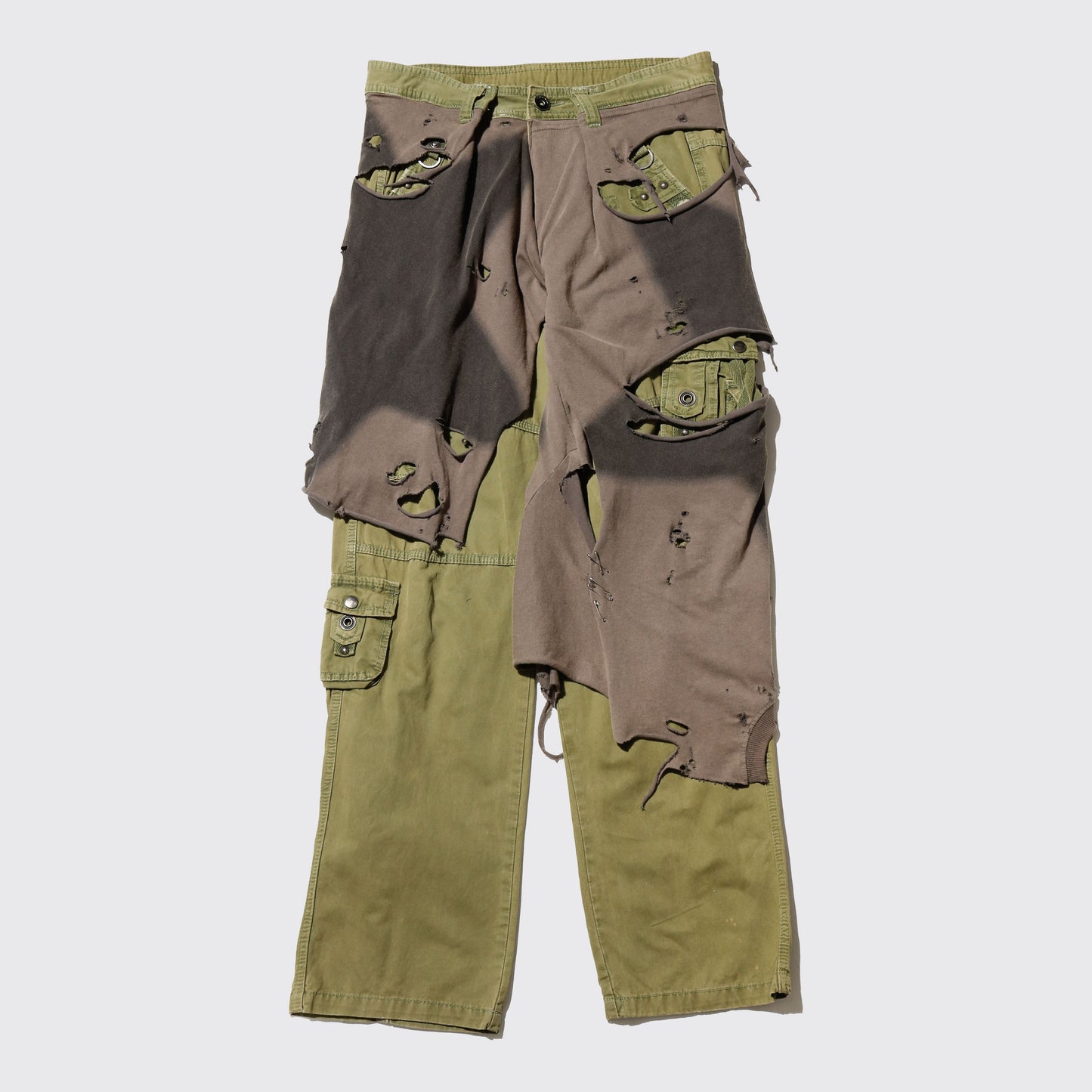 *one-off broken layered trousers