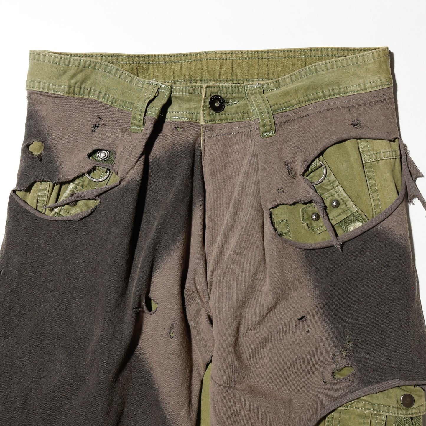 *one-off broken layered trousers