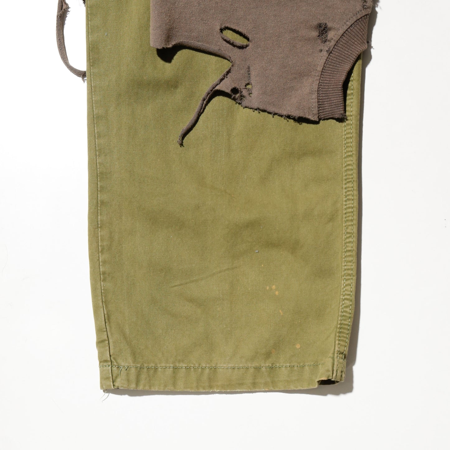 *one-off broken layered trousers