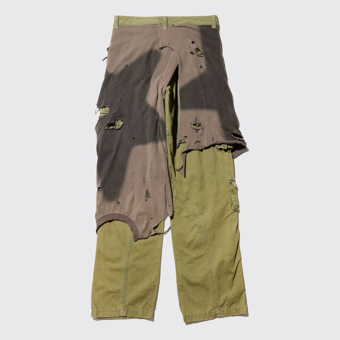 *one-off broken layered trousers