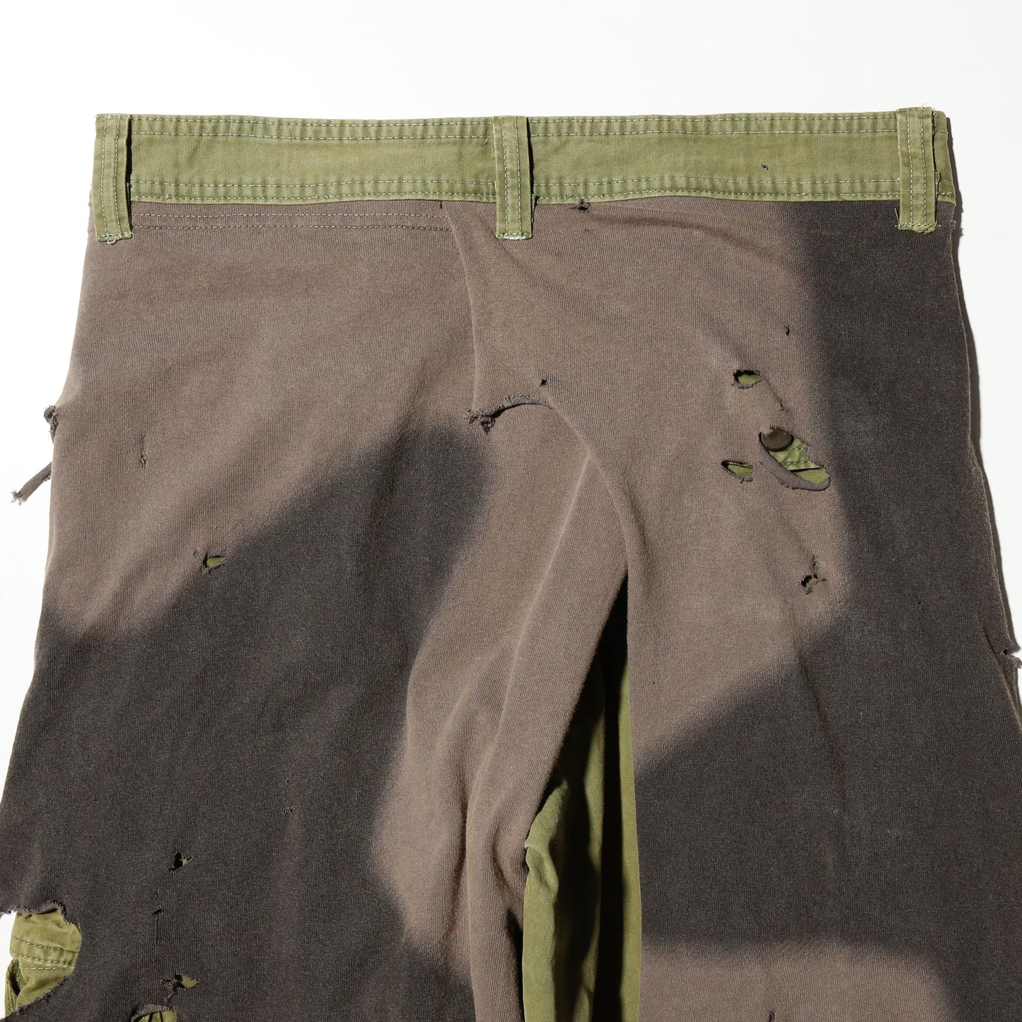 *one-off broken layered trousers