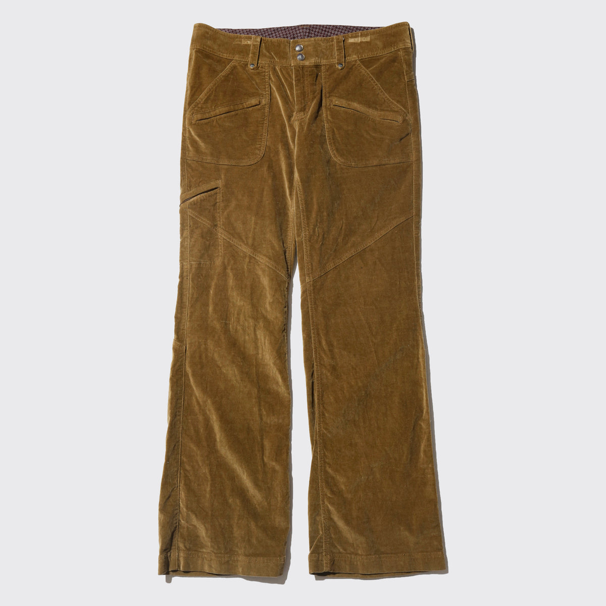 vintage low rise 7p velvet flare trousers