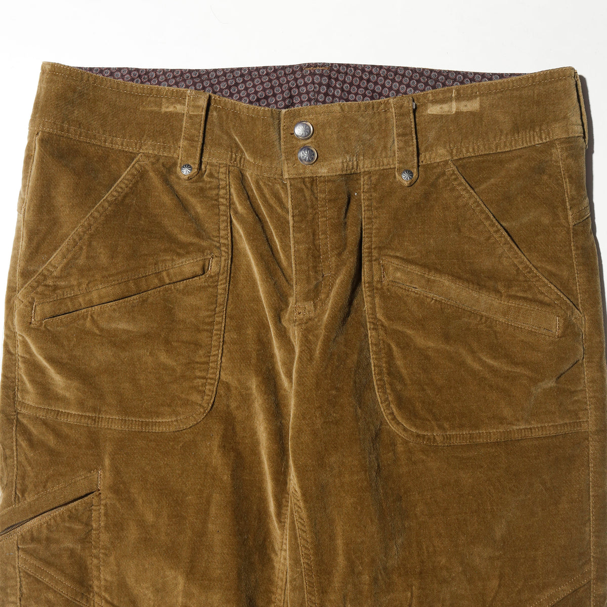 vintage low rise 7p velvet flare trousers