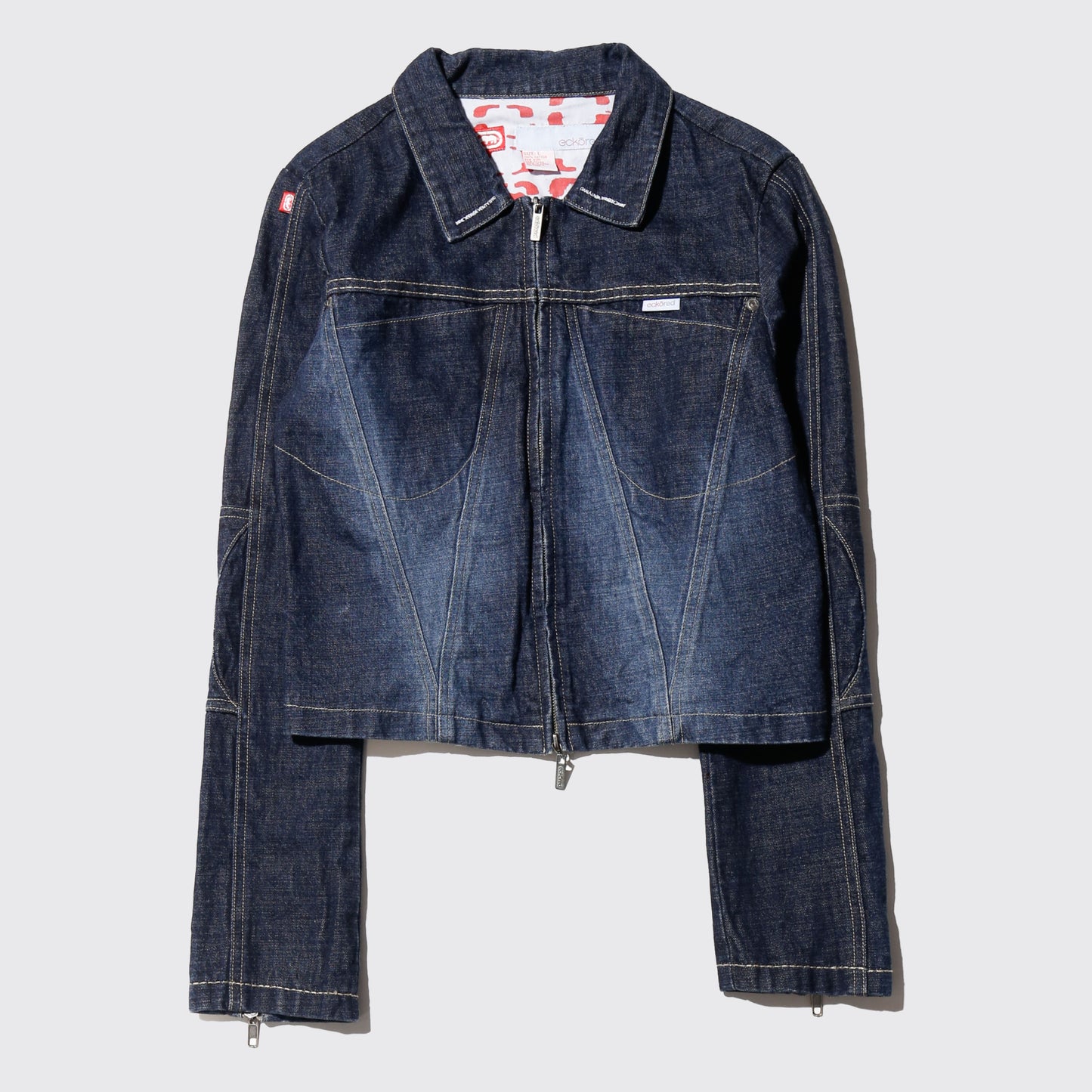 vintage Eckō red cropped trucker jacket