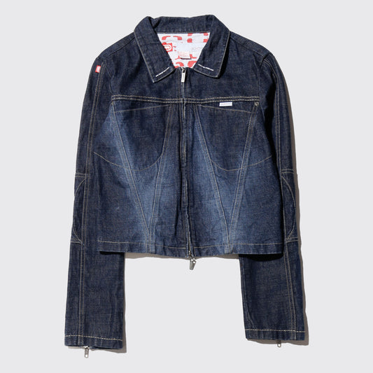 vintage Eckō red cropped trucker jacket