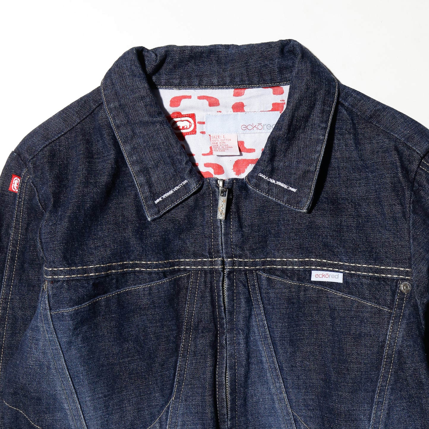 vintage Eckō red cropped trucker jacket