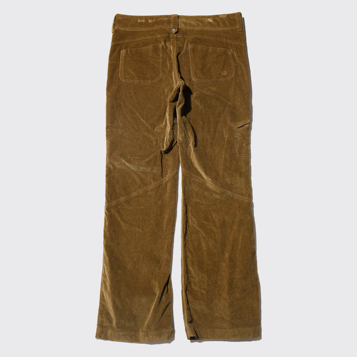 vintage low rise 7p velvet flare trousers