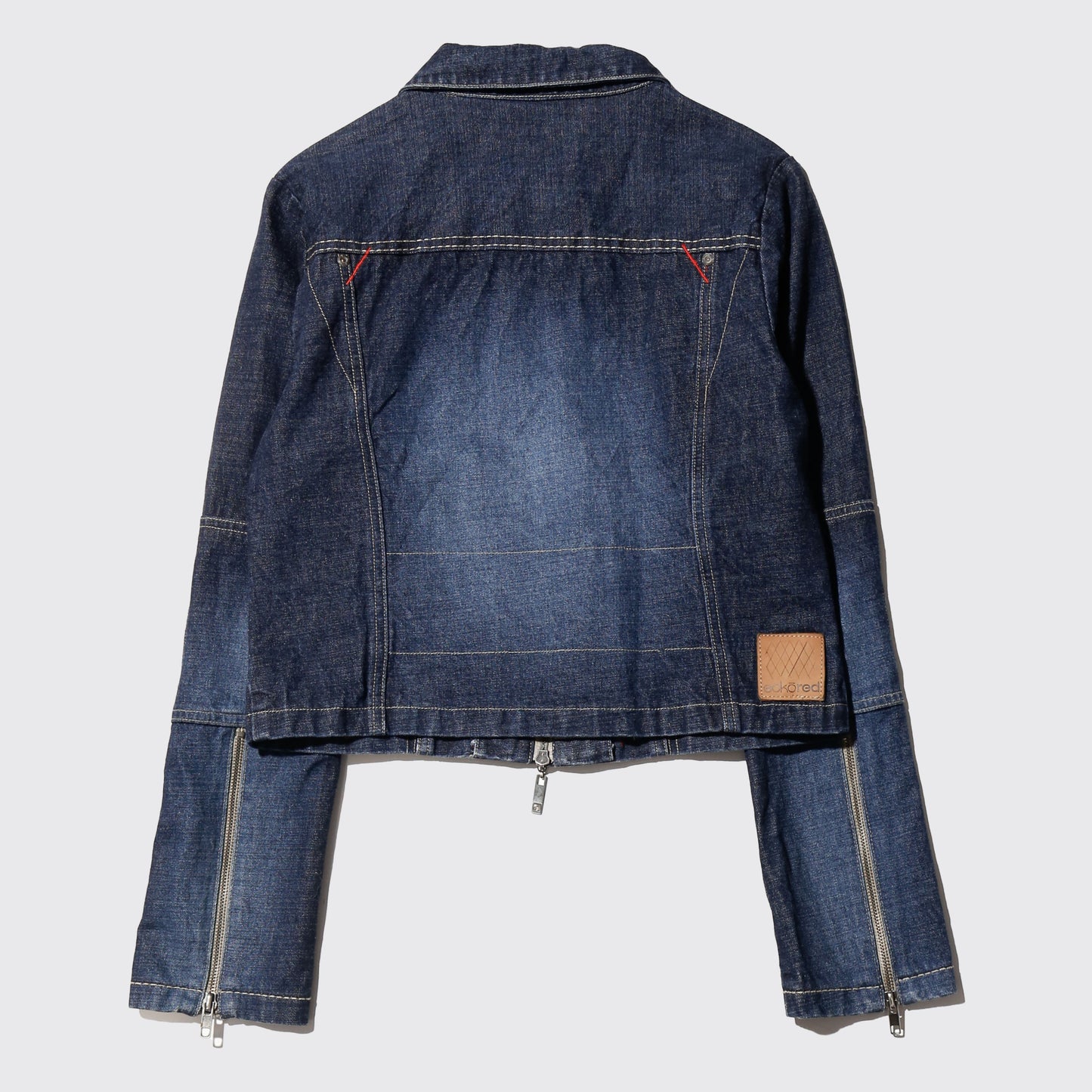 vintage Eckō red cropped trucker jacket