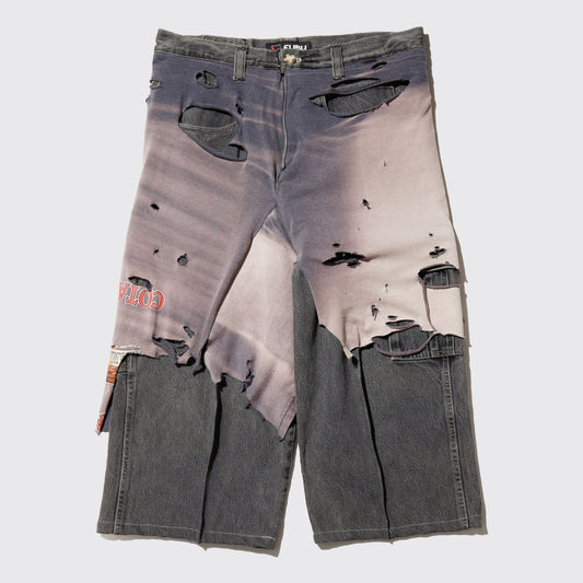 *one-off broken layered shorts