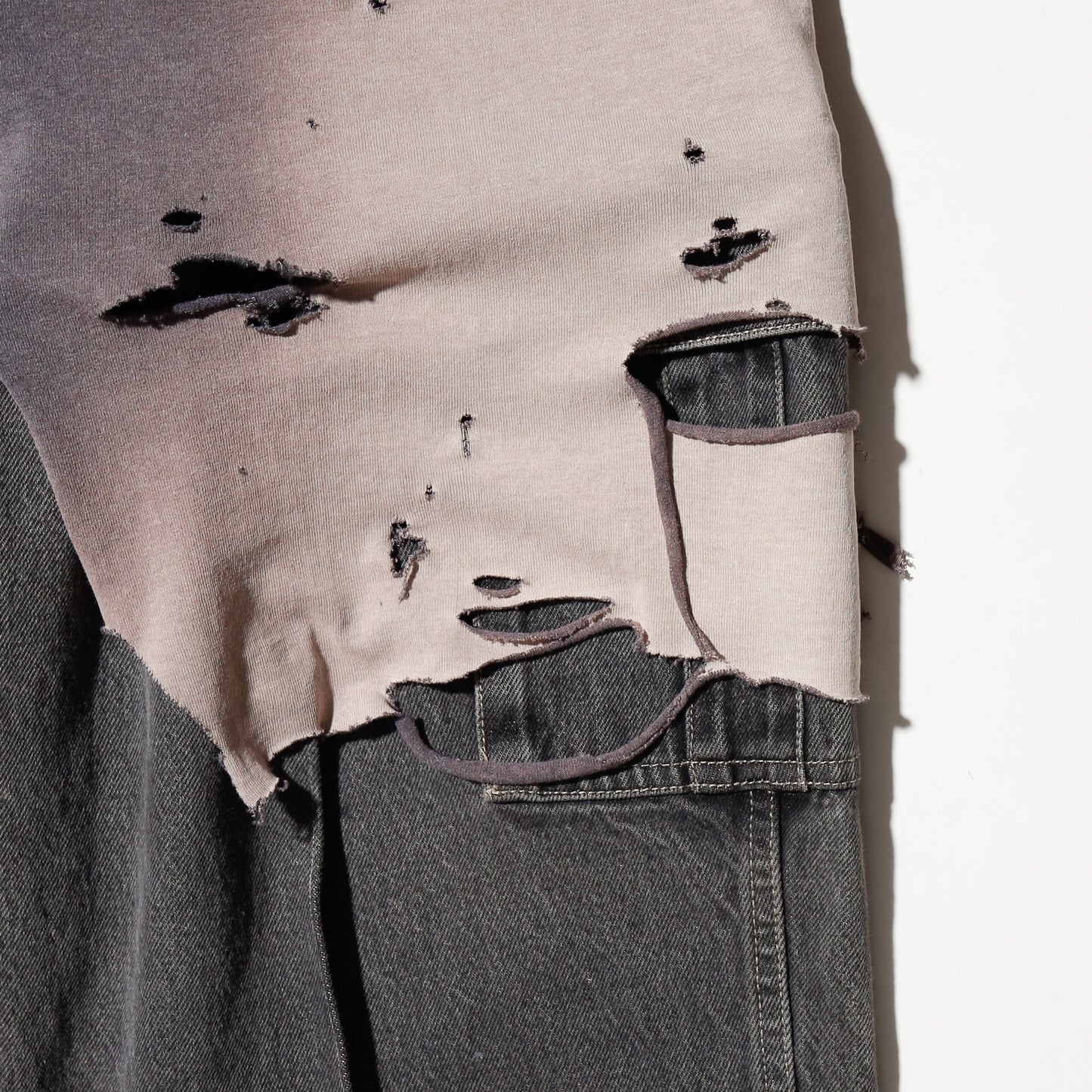 *one-off broken layered shorts