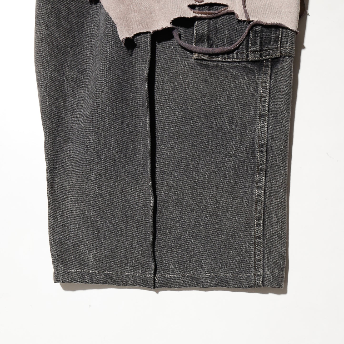 *one-off broken layered shorts