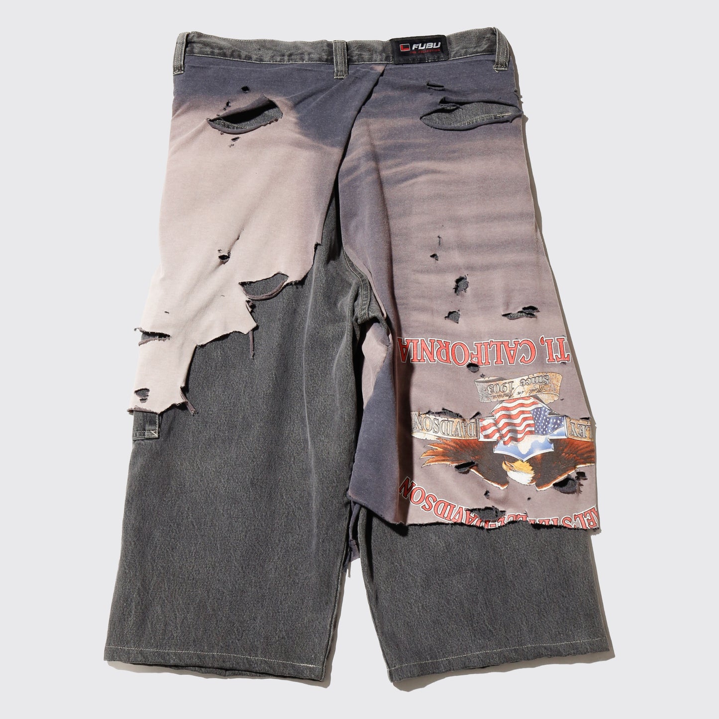 *one-off broken layered shorts