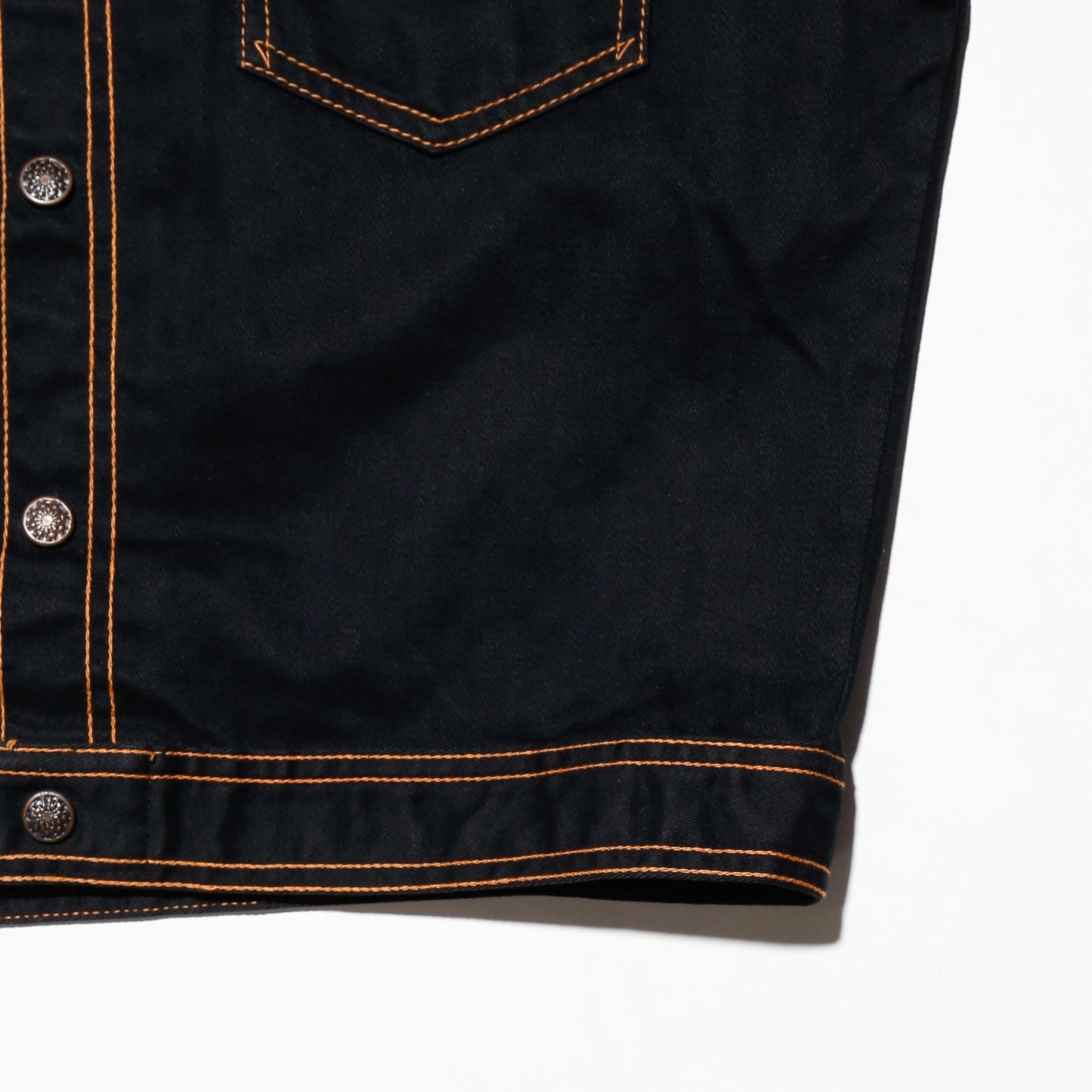 *one-off cropped flex chain trucker jacket, "rosario"