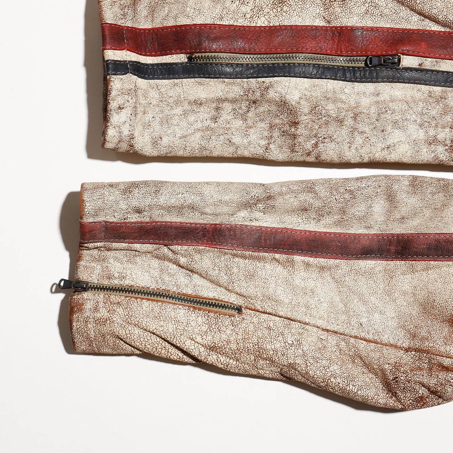 vintage UK faded motorcycle leather jacket