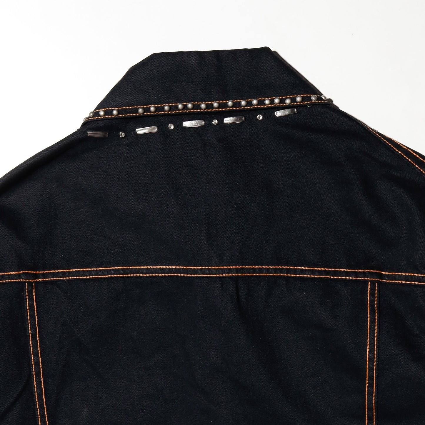 *one-off cropped flex chain trucker jacket, "rosario"