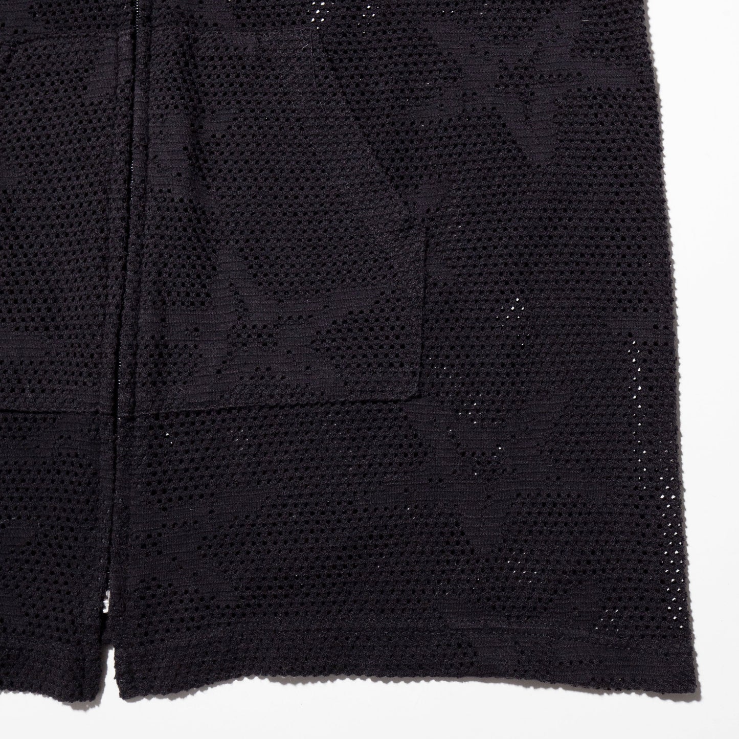 vintage mesh long hoodie