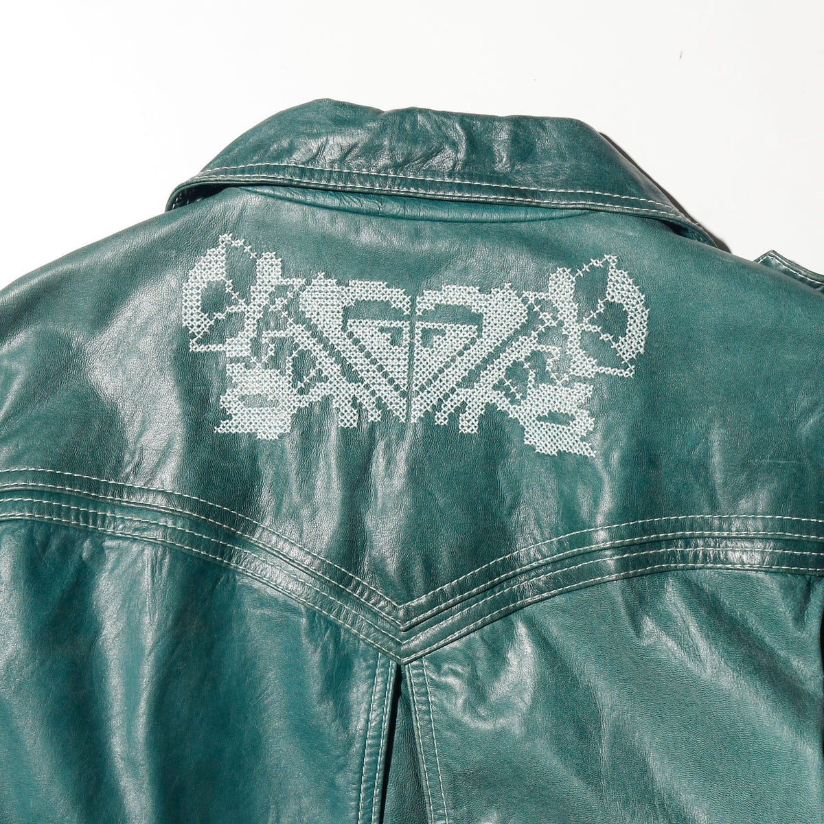 vintage roxy stitched aviator leather jacket