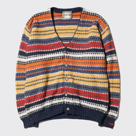 vintage euro multi border cardigan