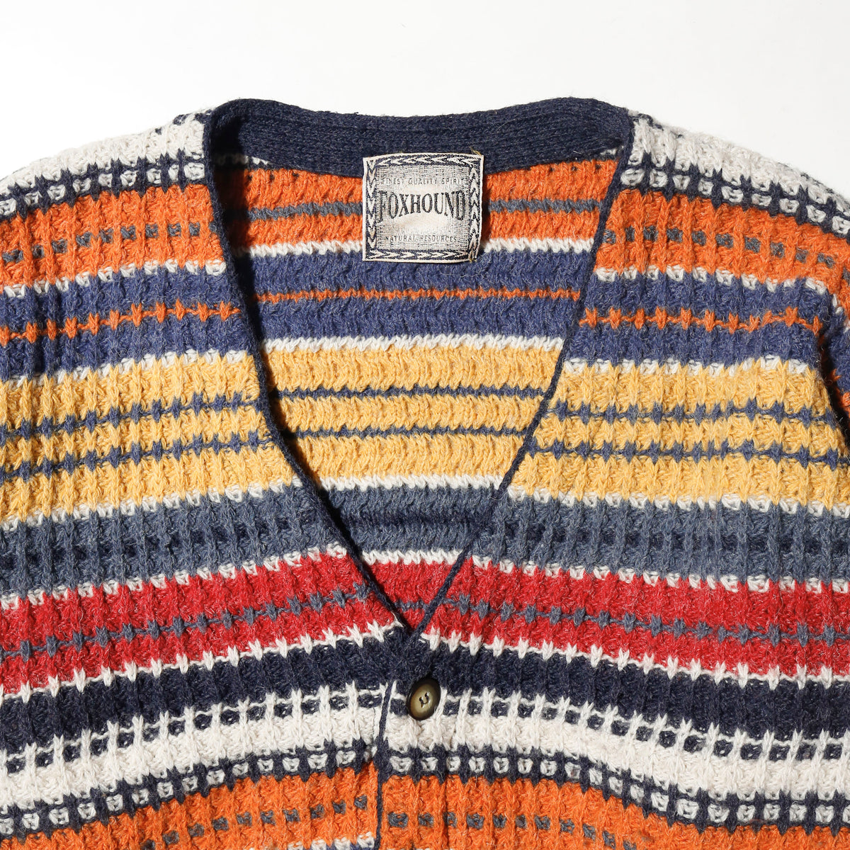 vintage euro multi border cardigan
