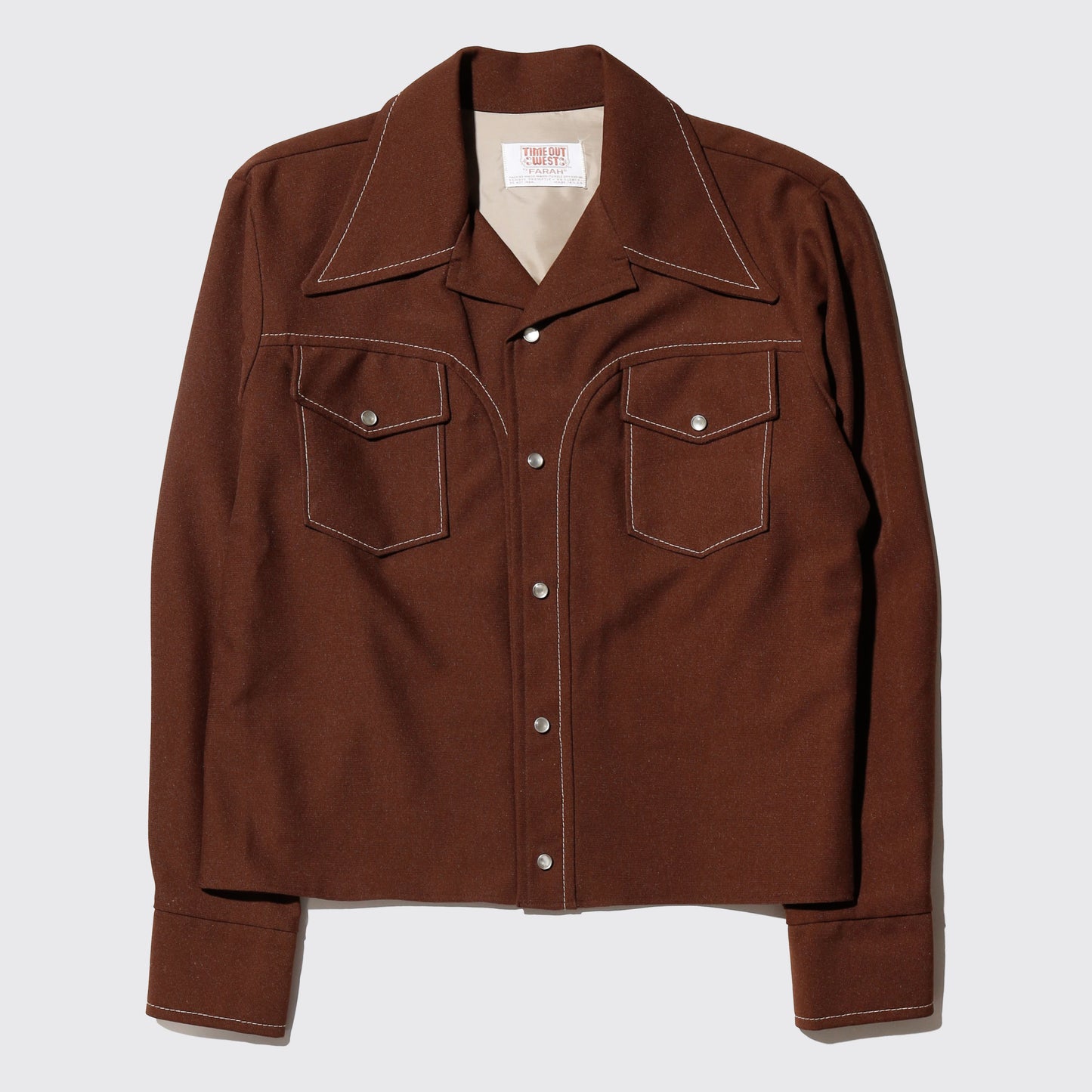 vintage 70's cropped poly trucker jacket