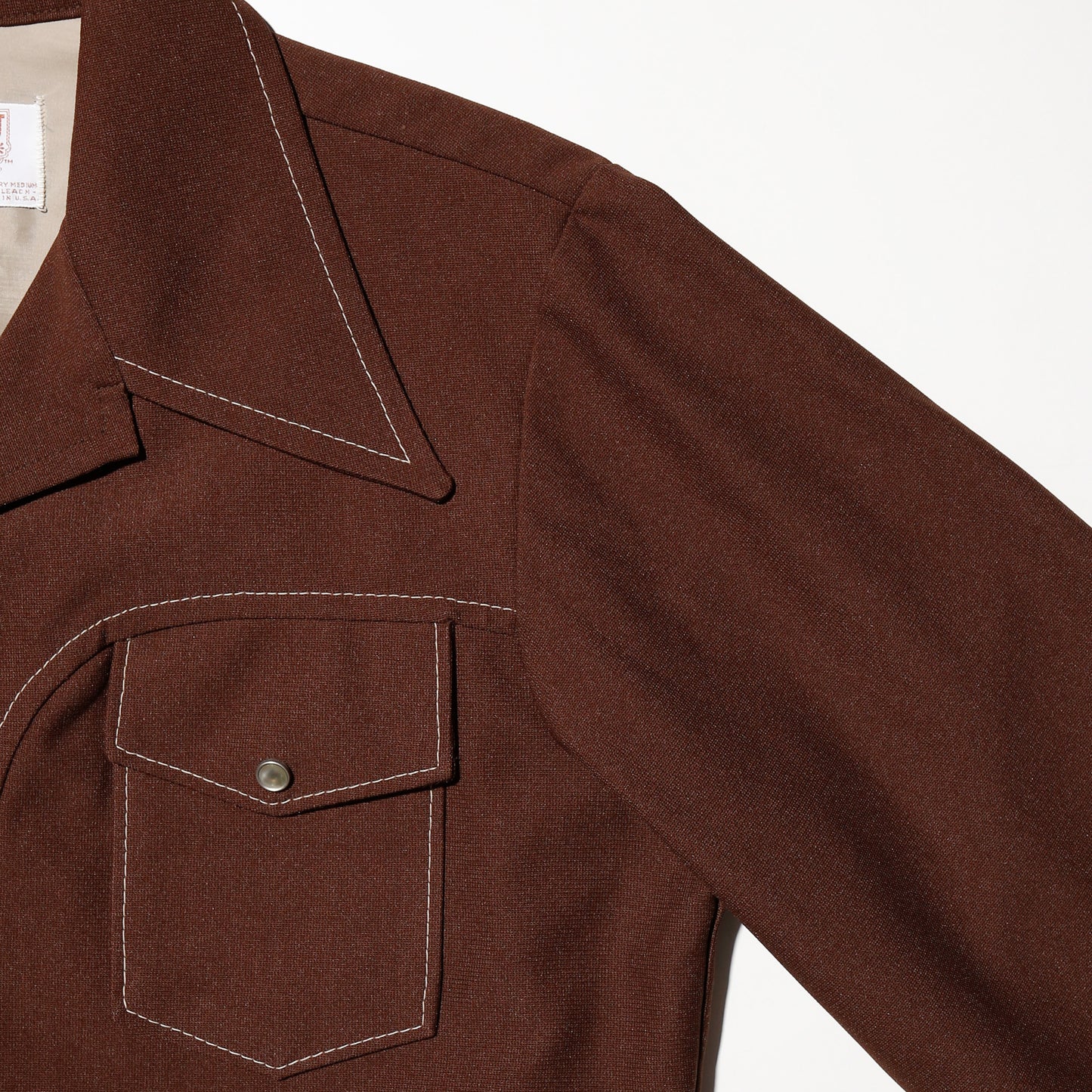 vintage 70's cropped poly trucker jacket