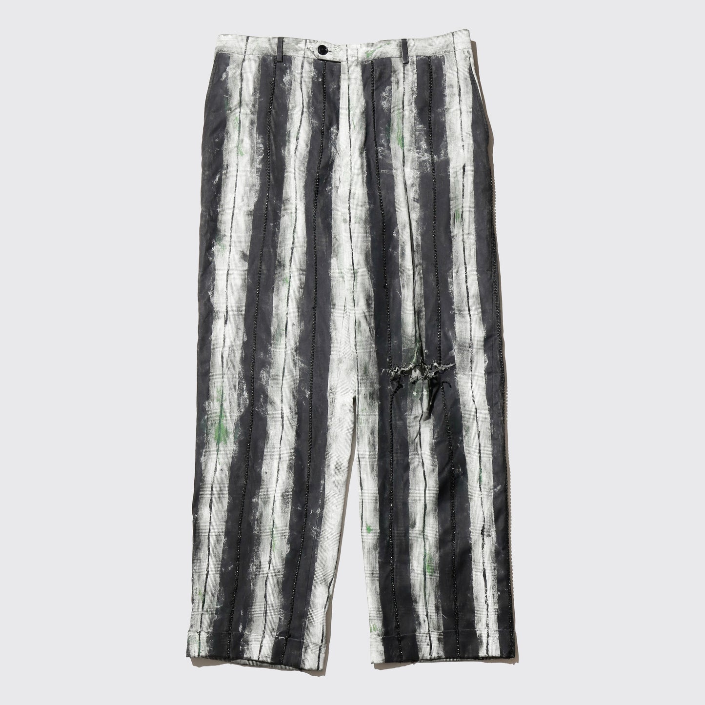 vintage distressed craft stripe trousers