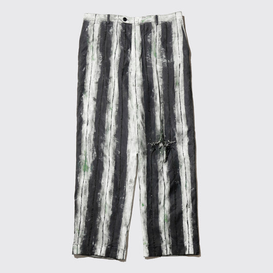 vintage distressed craft stripe trousers