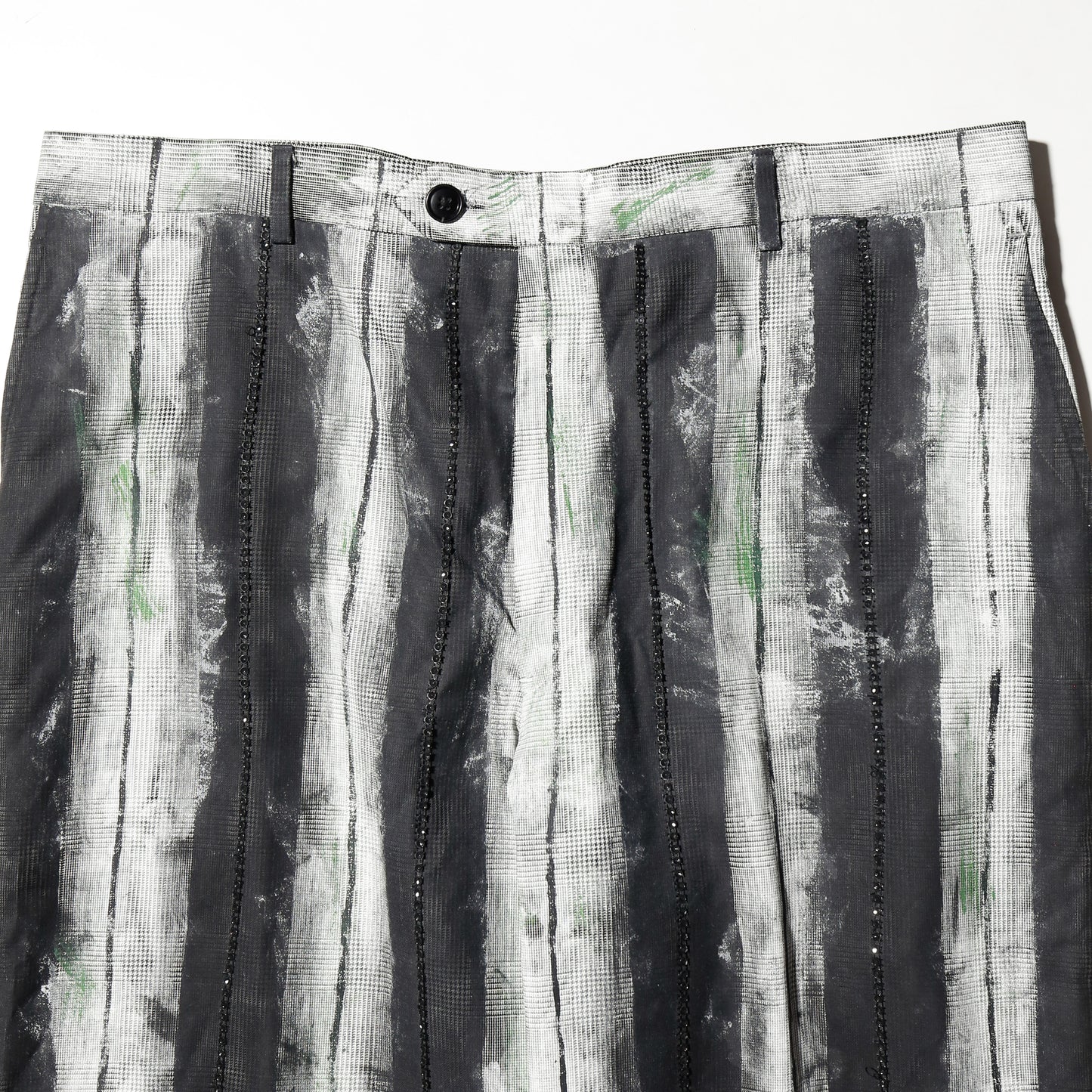 vintage distressed craft stripe trousers