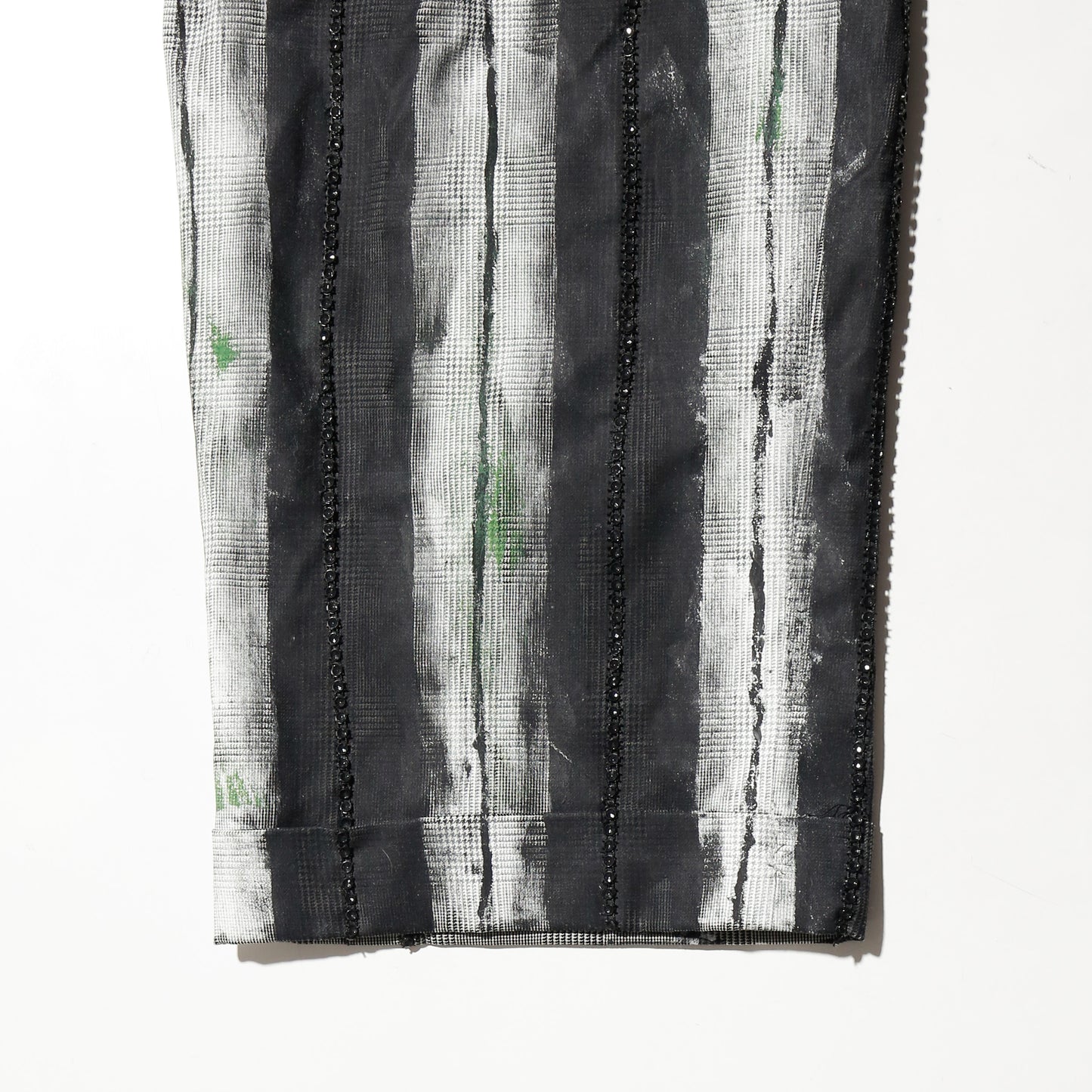 vintage distressed craft stripe trousers